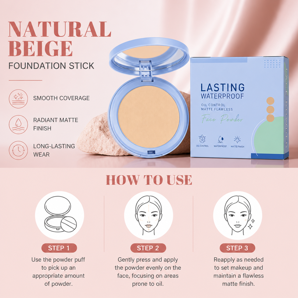 Natural Beige Foundation Stick – Smooth Coverage With Radiant Matte Finish
