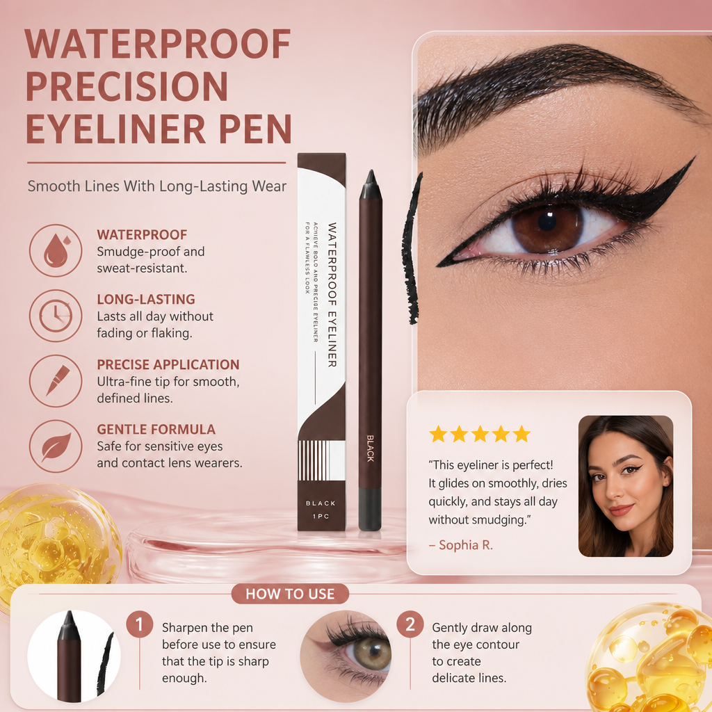 Waterproof Precision Eyeliner Pen – Smooth Lines With Long-Lasting Wear