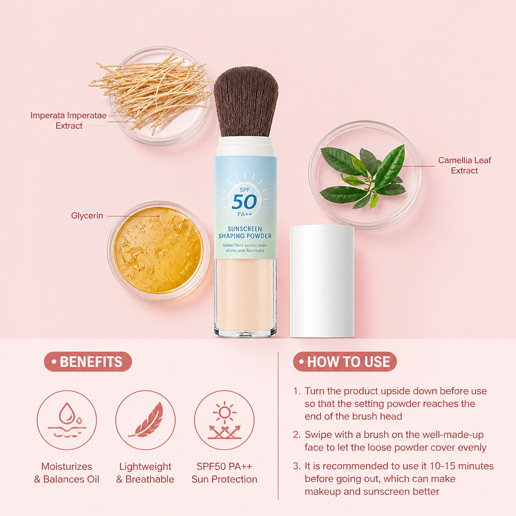 Sunscreen Shaping Powder – Lightweight Matte Finish With Oil Control