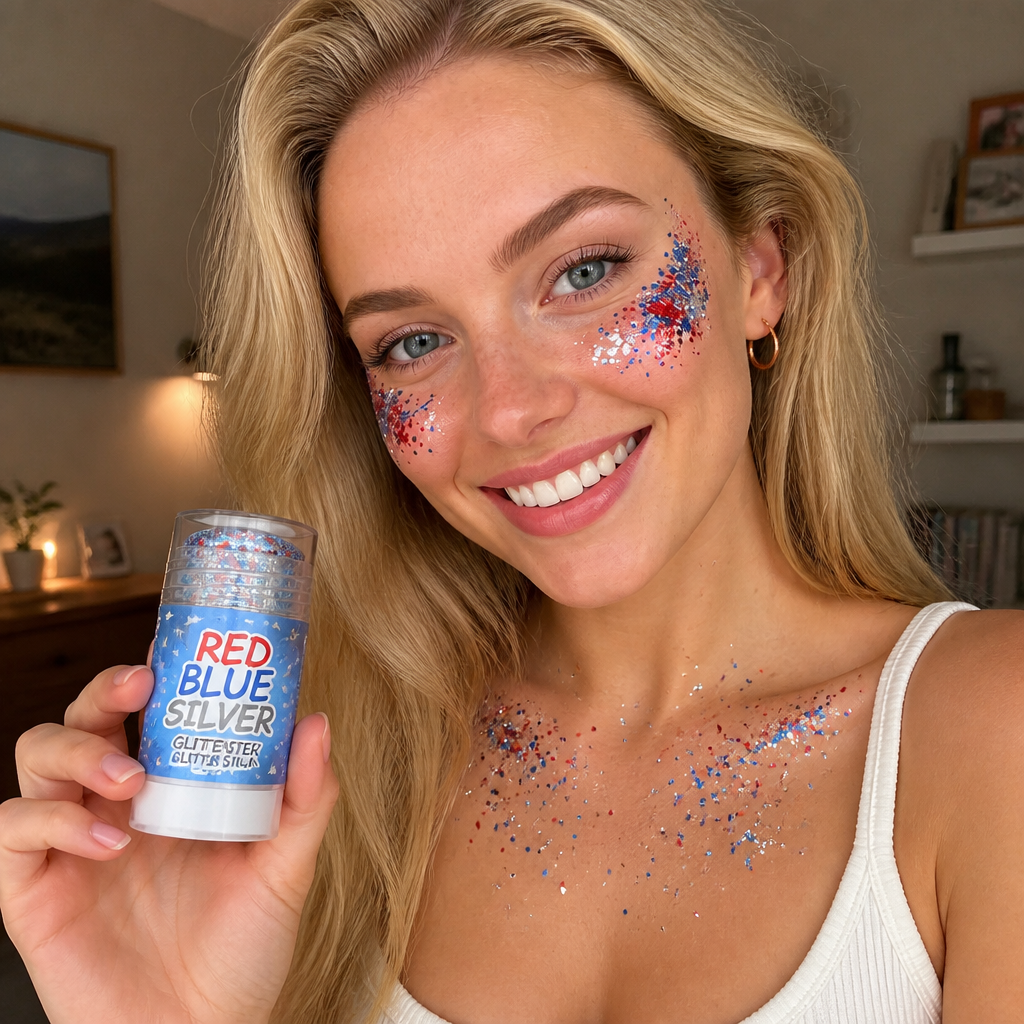 Multi-Color Glitter Shimmer Stick – Sparkling Makeup For Face Hair & Body