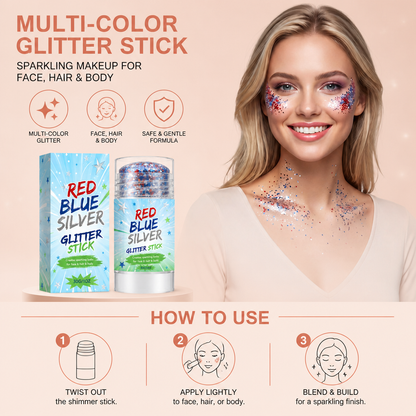 Multi-Color Glitter Shimmer Stick – Sparkling Makeup For Face Hair & Body