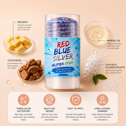 Multi-Color Glitter Shimmer Stick – Sparkling Makeup For Face Hair & Body
