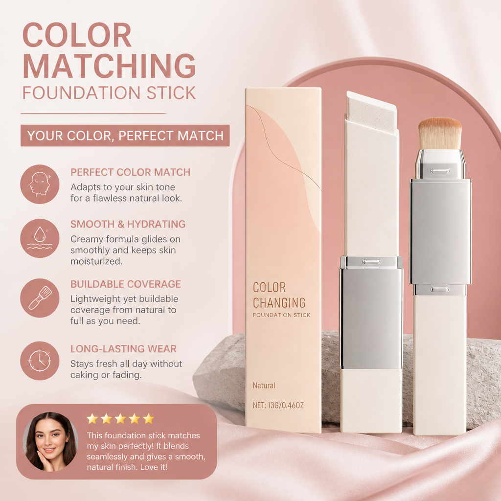 Color Matching Foundation Stick – Smooth Natural Finish Makeup Base