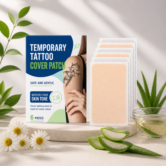 EELHOE Tattoo Cover-Up Stickers conform to the skin, are invisible, lightweight, breathable, and portable for everyday use.