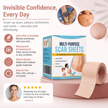 Invisible Skin Tone Cover Tape for Scars, Tattoos & Birthmarks