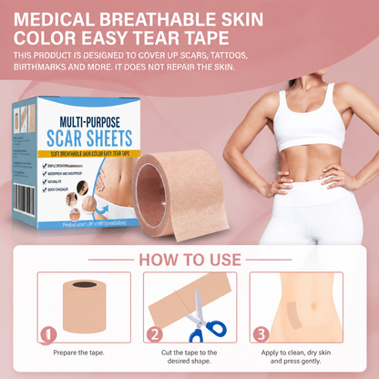 Invisible Skin Tone Cover Tape for Scars, Tattoos & Birthmarks