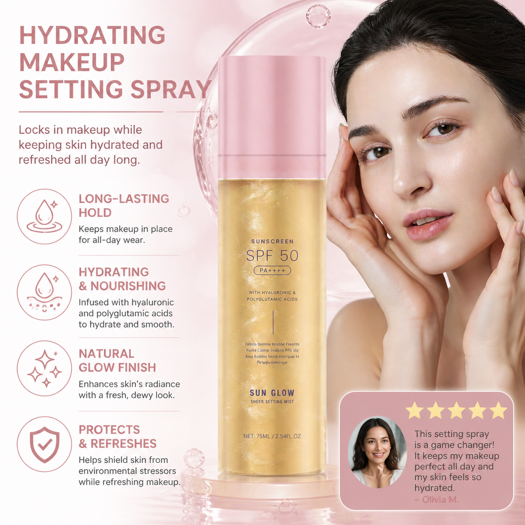 Hydrating Makeup Setting Spray for a Fresh, Dewy Finish