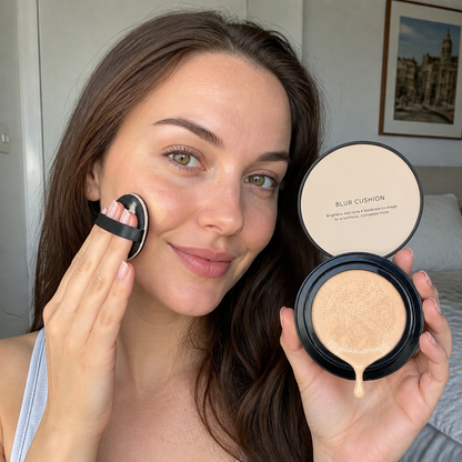 Color-Adapting Blur Cushion Foundation for a Natural Flawless Finish
