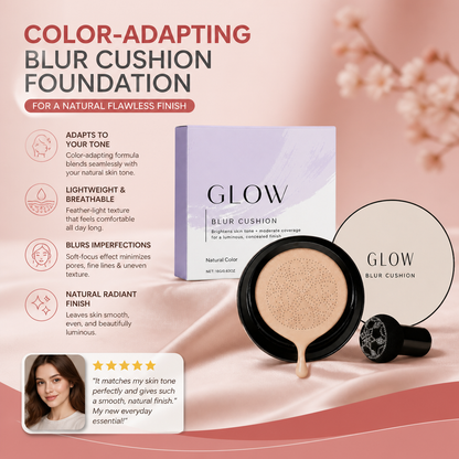 Color-Adapting Blur Cushion Foundation for a Natural Flawless Finish