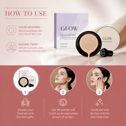 Color-Adapting Blur Cushion Foundation for a Natural Flawless Finish