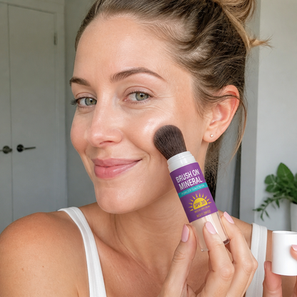 Brush-On Mineral SPF30 Sunscreen Powder for Easy Daily UV Protection