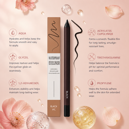 Waterproof Precision Eyeliner Pencil for Smooth, Long-Lasting Definition