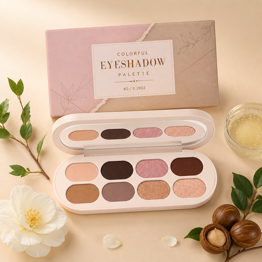 8-Color Eyeshadow Palette for Effortless Everyday & Glam Looks