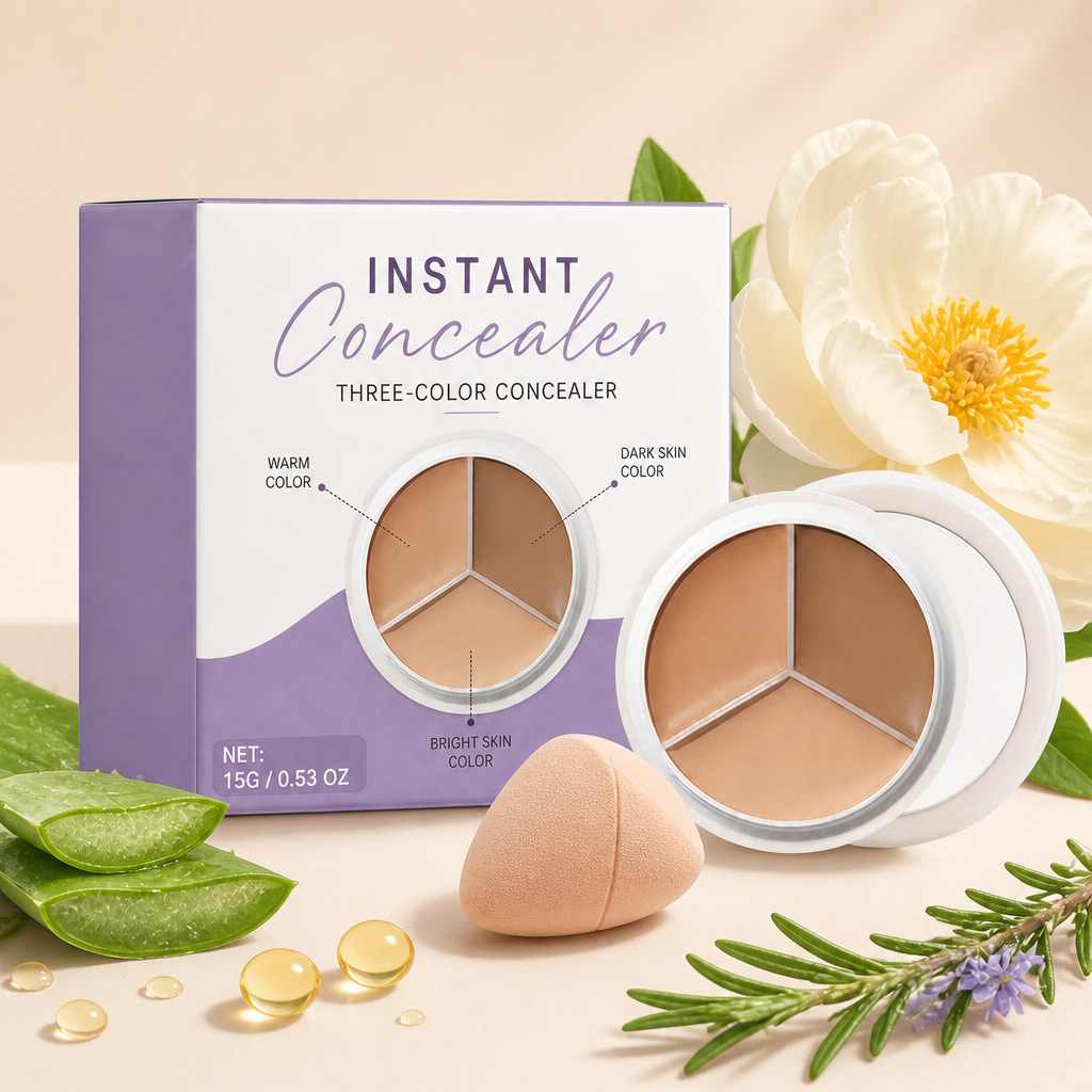 3-Tone Concealer Palette – Buildable Coverage for a Smooth, Natural Finish