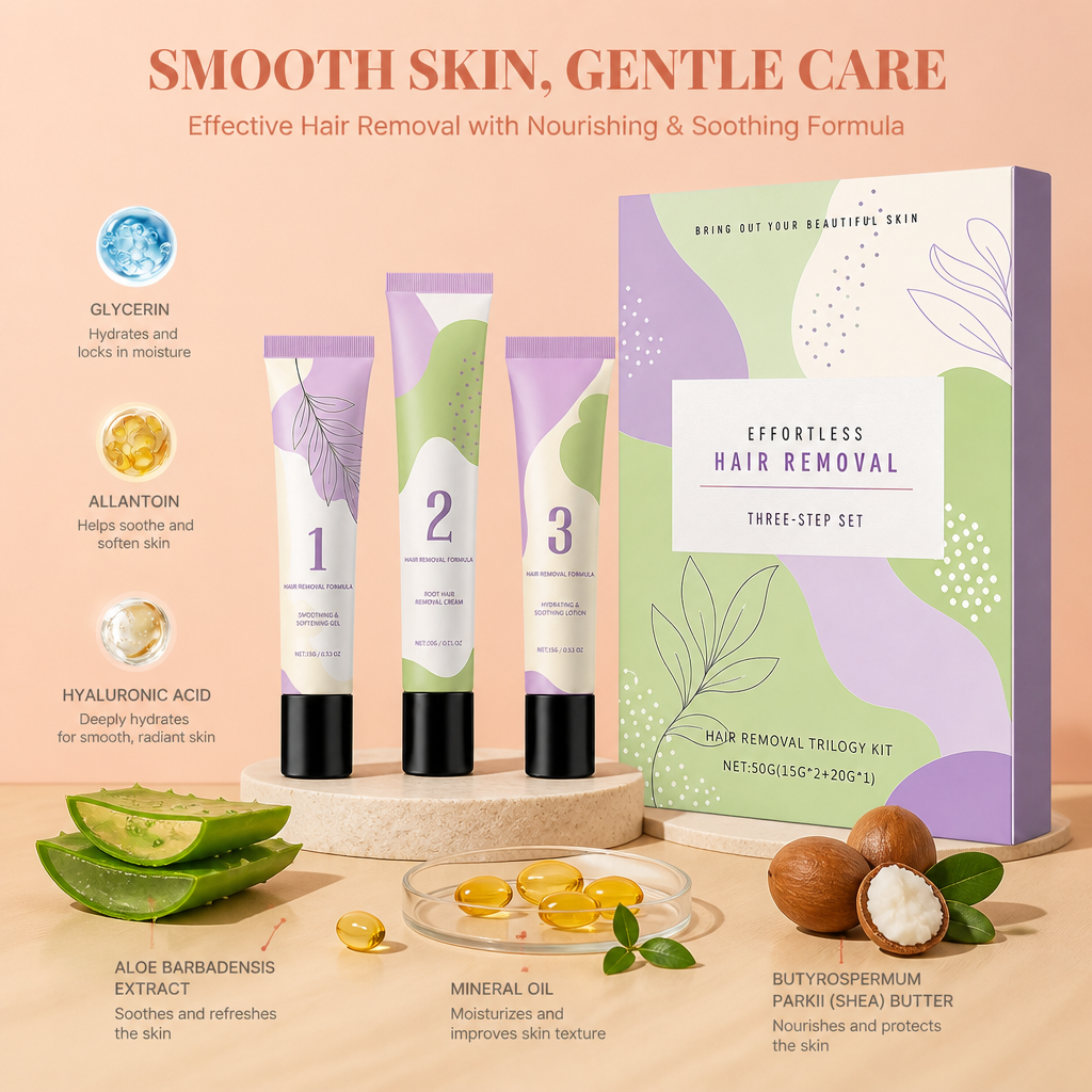 Hydrating Hair Removal Cream Set – Smooth Skin Care with Soothing Formula