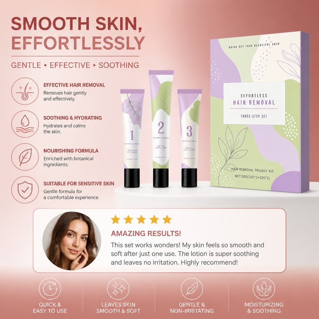 Hydrating Hair Removal Cream Set – Smooth Skin Care with Soothing Formula