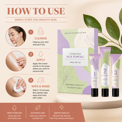 Hydrating Hair Removal Cream Set – Smooth Skin Care with Soothing Formula
