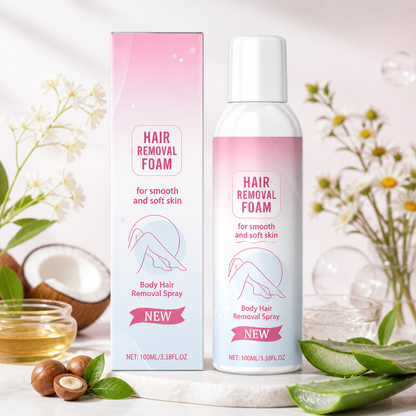 Gentle Hair Removal Spray with Moisturizing Skin Care Formula