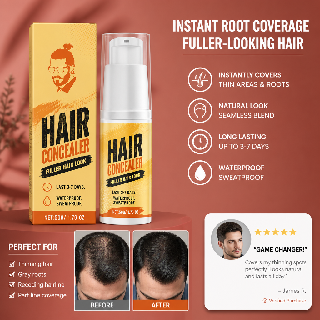 Hair Concealer Powder – Instant Root Coverage For Fuller-Looking Hair