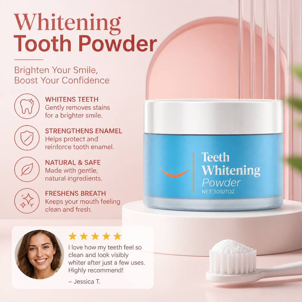 Whitening Tooth Powder – Gentle Formula for a Brighter Looking Smile