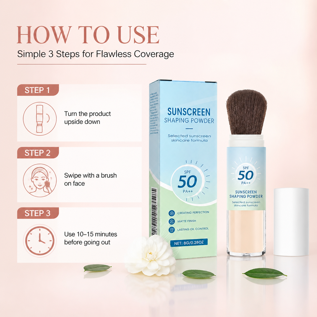 Sunscreen Shaping Powder – Lightweight Matte Finish With Oil Control