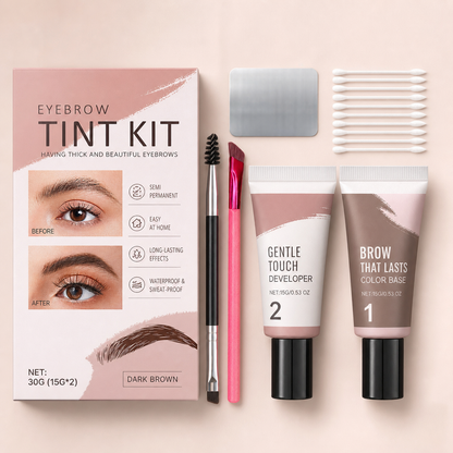 Long-Lasting Waterproof Eyebrow Tint Kit with Natural-Looking Finish