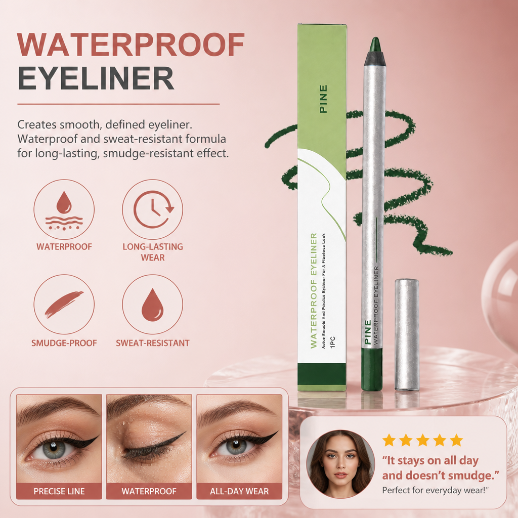Waterproof Precision Eyeliner Pencil for Smooth, Smudge-Resistant Wear