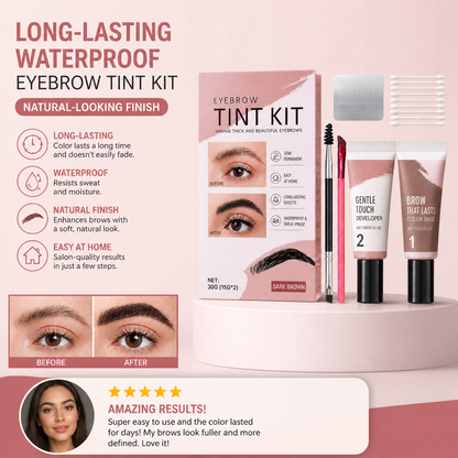 Long-Lasting Waterproof Eyebrow Tint Kit with Natural-Looking Finish