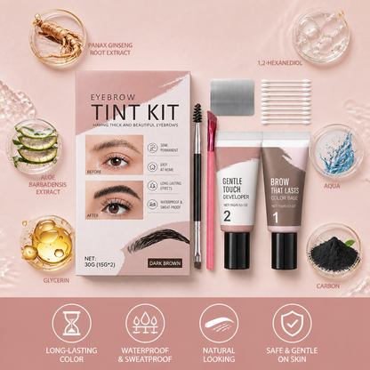 Long-Lasting Waterproof Eyebrow Tint Kit with Natural-Looking Finish