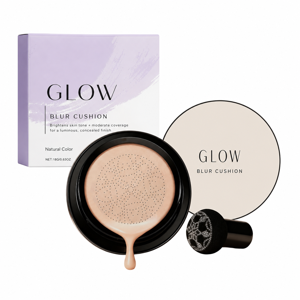 Color-Adapting Blur Cushion Foundation for a Natural Flawless Finish