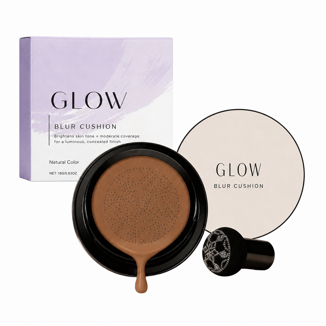 Color-Adapting Blur Cushion Foundation for a Natural Flawless Finish