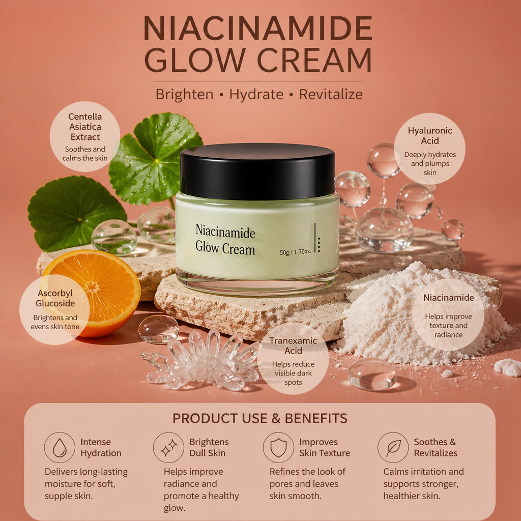 Niacinamide Brightening Face Cream – Hydrating Formula for Radiant Skin