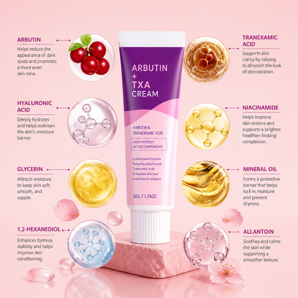 Arbutin & Tranexamic Acid Brightening Cream – Even Tone & Radiant Glow