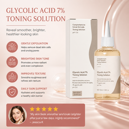 Glycolic Acid Facial Toner – Smooth, Bright & Hydrated Looking Skin