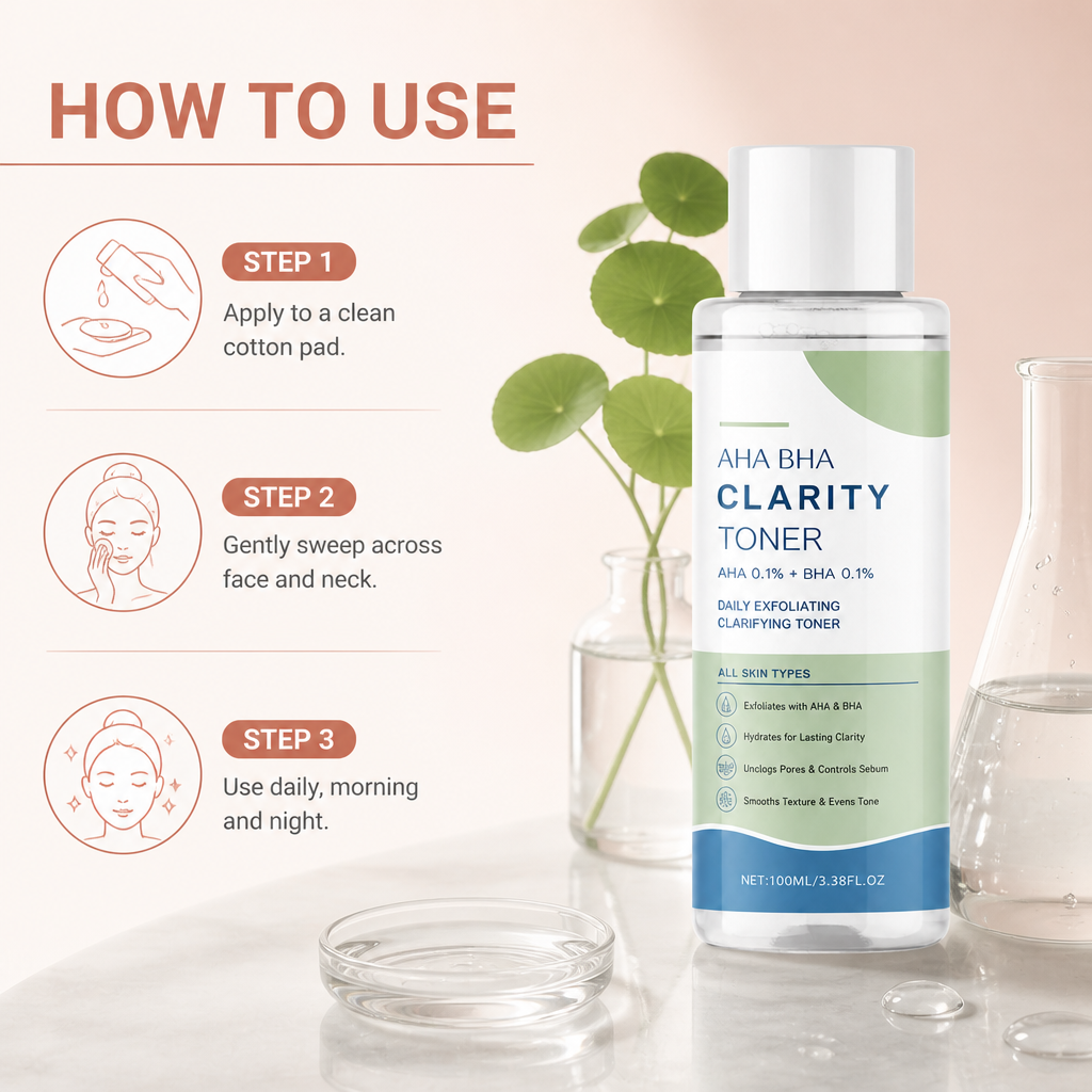 Clarifying Lactic Acid Toner – Smooth, Hydrated & Refined Looking Skin