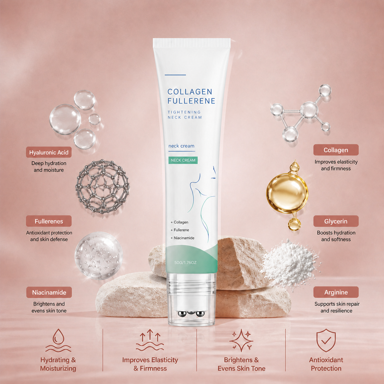 Collagen Neck Cream Roller – Hydrating Care for Smooth-Looking Skin