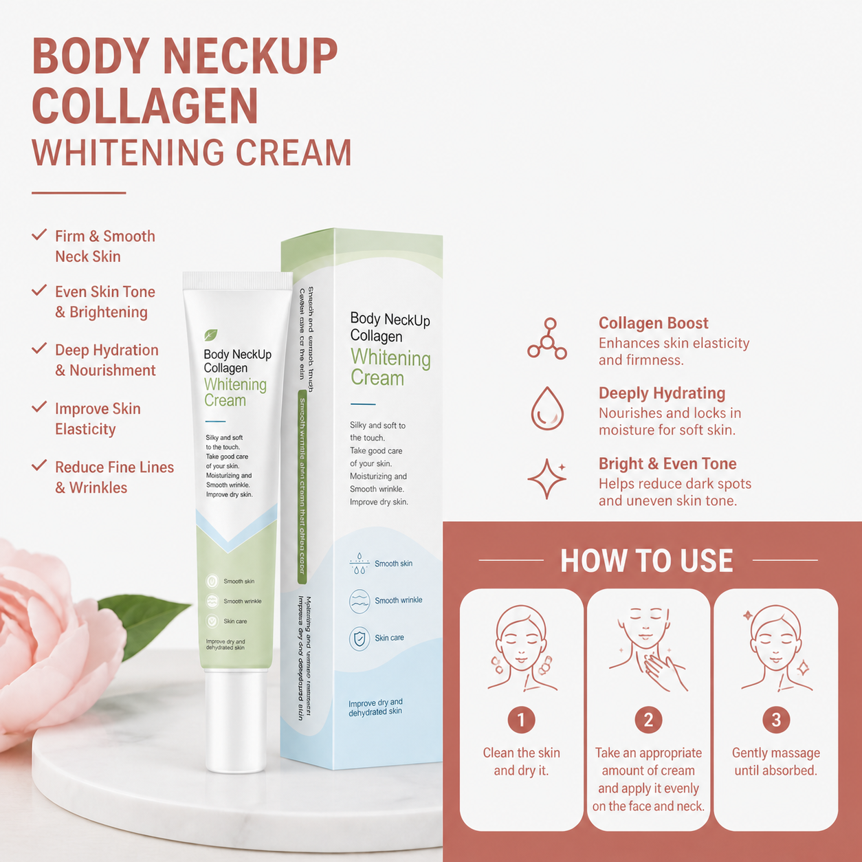 Collagen Neck Cream – Hydrating Care for Smooth, Firm-Looking Skin