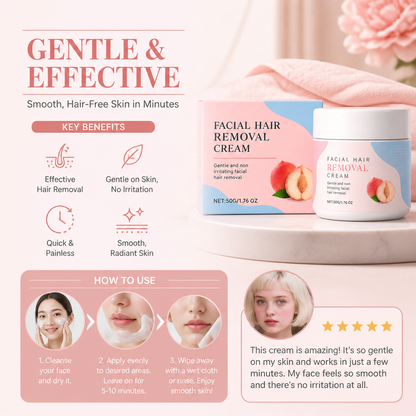 Gentle Facial Hair Removal Cream – Smooth Skin in Minutes