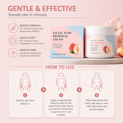 Gentle Facial Hair Removal Cream – Smooth Skin in Minutes