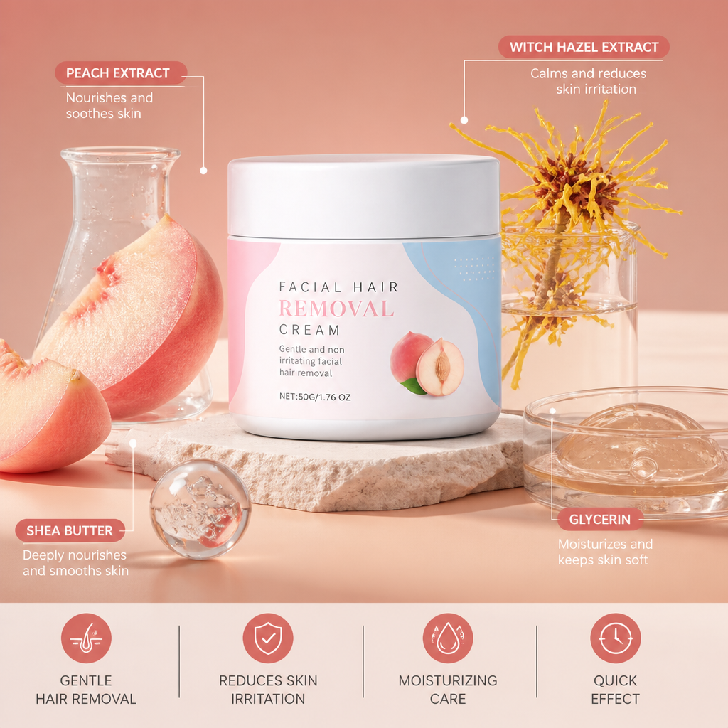 Gentle Facial Hair Removal Cream – Smooth Skin in Minutes