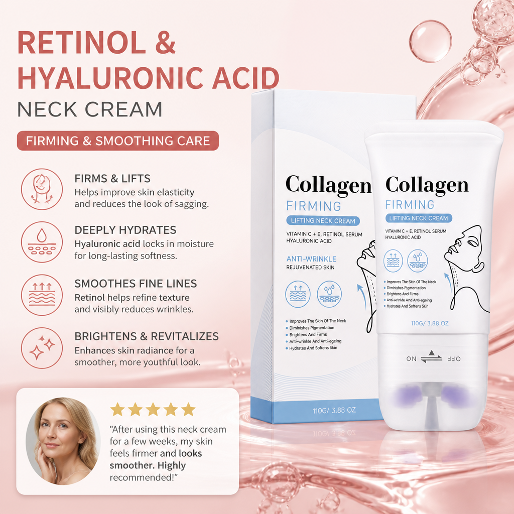 Retinol & Hyaluronic Acid Neck Cream – Firming Moisture for Smooth Skin
