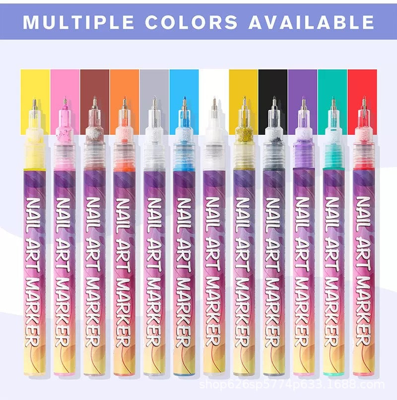 Precision Nail Art Pen – Create Vibrant Designs with Fine Tip Control