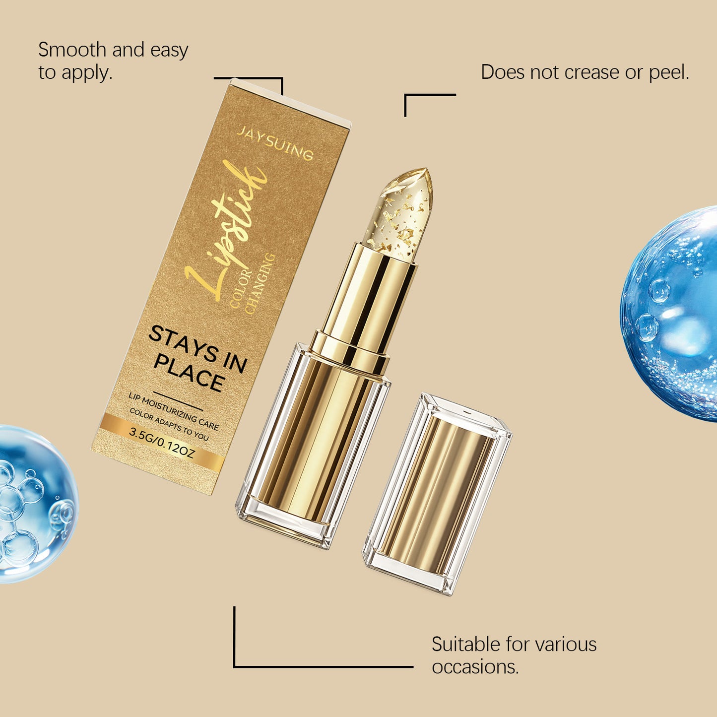 Hydrating Gold Lip Gloss – Long-Lasting Shine for Soft, Smooth Lips