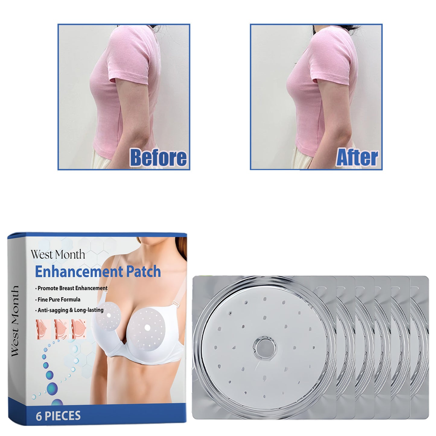 Botanical Moisturizing Breast Care Patches for Soft, Smooth Skin