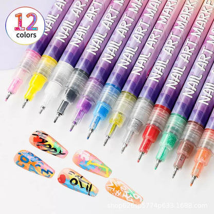 Precision Nail Art Pen – Create Vibrant Designs with Fine Tip Control