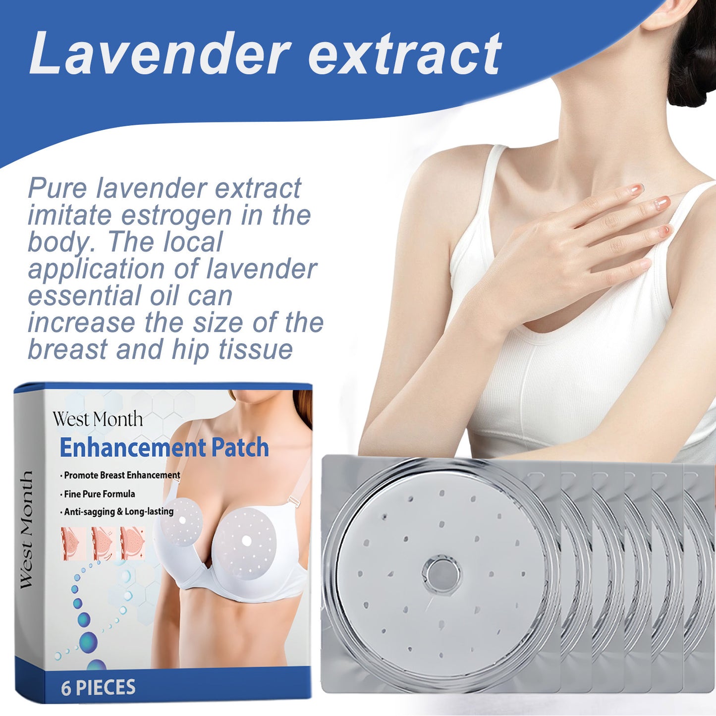 Botanical Moisturizing Breast Care Patches for Soft, Smooth Skin