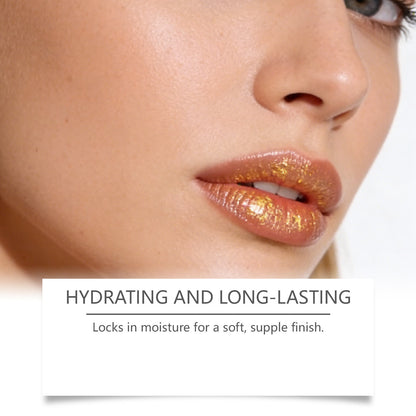 Hydrating Gold Lip Gloss – Long-Lasting Shine for Soft, Smooth Lips