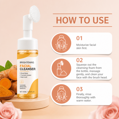 Turmeric & Kojic Foaming Cleanser – Gentle Brightening Face Wash