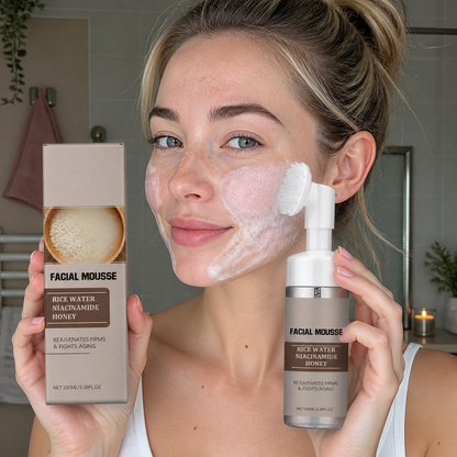 Brightening Facial Mousse – Gentle Deep Clean & Smooth Skin