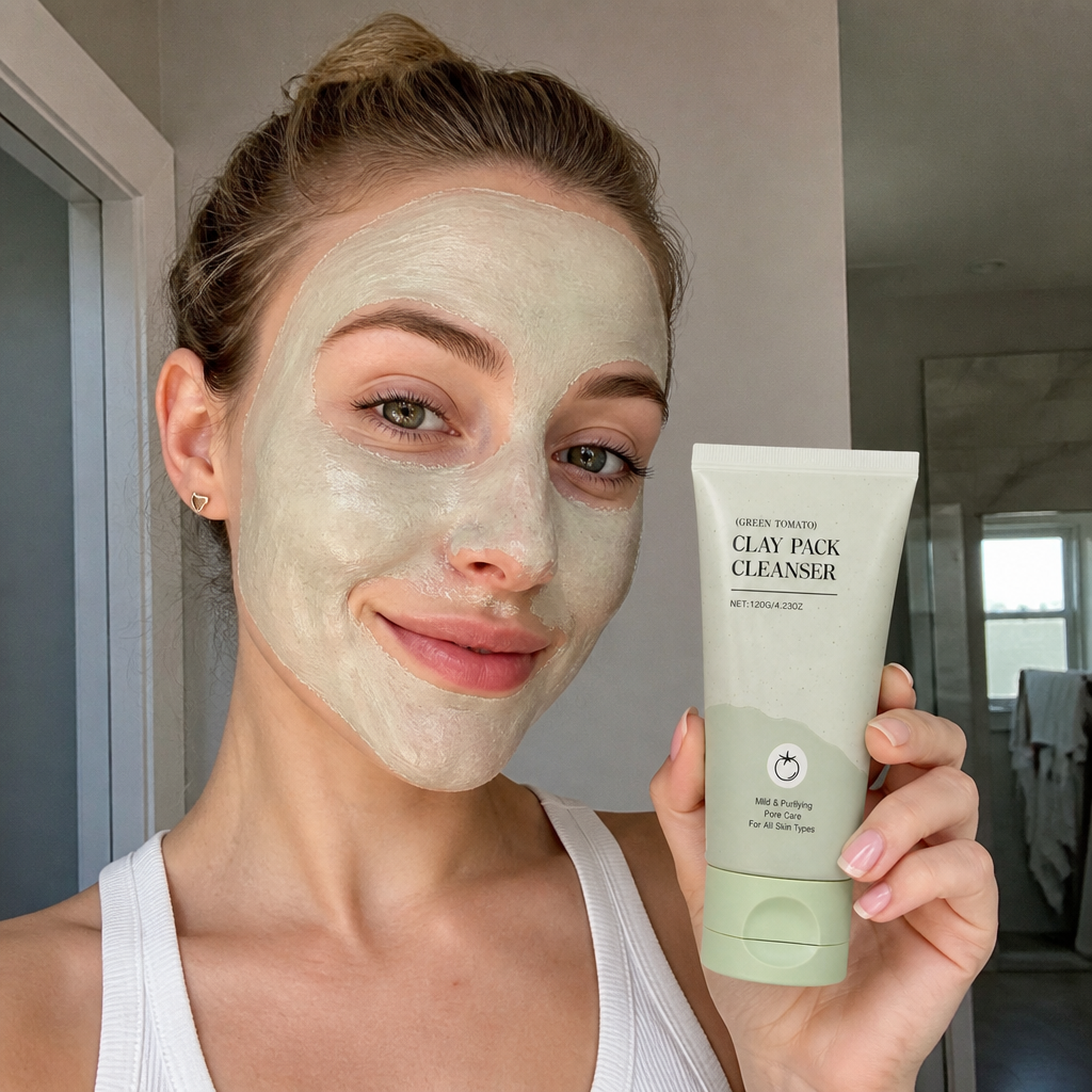 Green Tomato Clay Pack Cleanser – Deep-Cleansing & Refreshing Skin